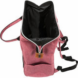 Avas Hundetaske rygsæk fra Trixie er pink med sorte stropper.