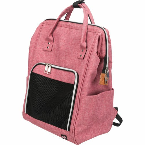 En pink Hundetaske rygsæk med sort lynlås, Ava Rygsæk- super flot Rød taske!
