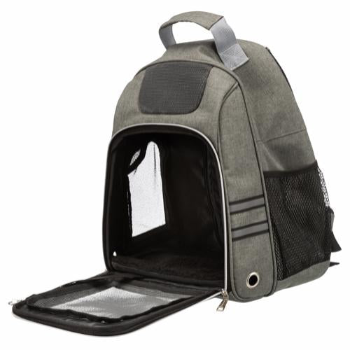 En letvægts Trixie Hundetaske rygsæk med åbent rum lavet af polyester for optimal vægtfordeling.