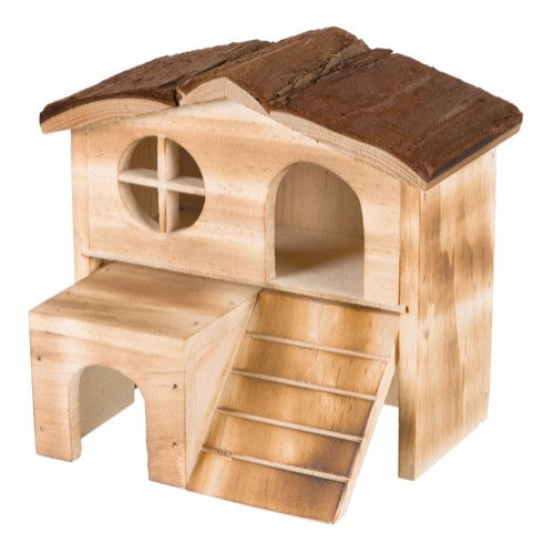 Hamsterhus i træ med rampe, Kajsa