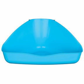 En Trixie Hjørnetoilet til kaniner, marsvin, fritter o.l. på en hvid baggrund.