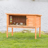 Kaninbur udendørs, rødbrun. 116x61x92 cm- Leveret gratis lige til døren