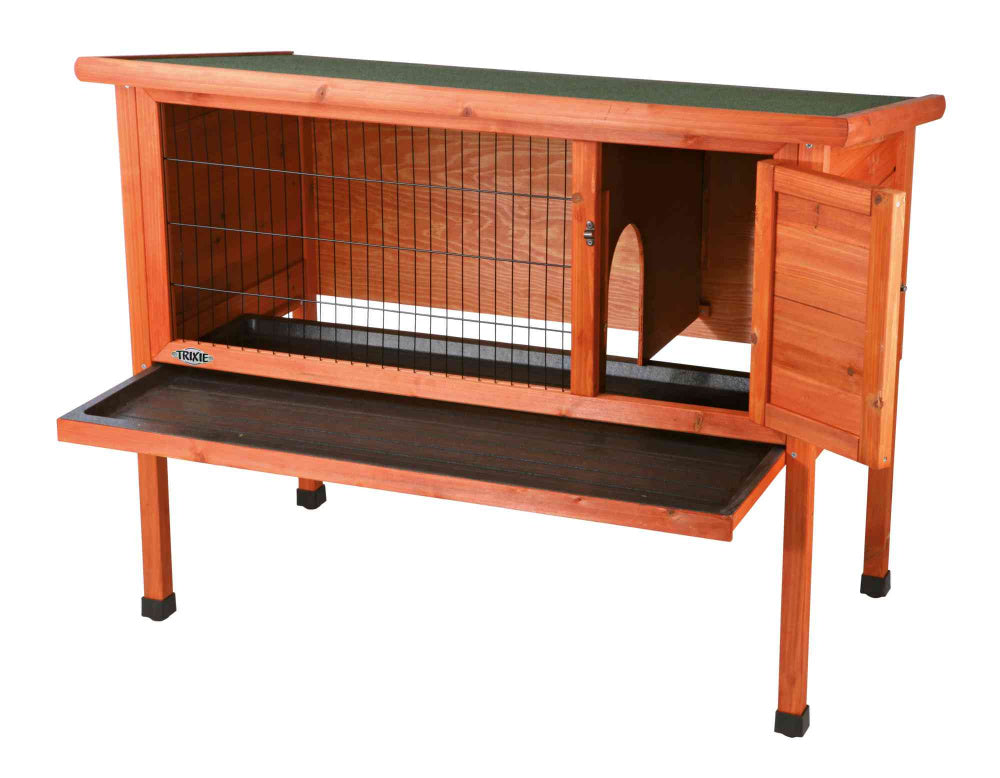 Kaninbur udendørs, rødbrun. 116x61x92 cm- Leveret gratis lige til døren